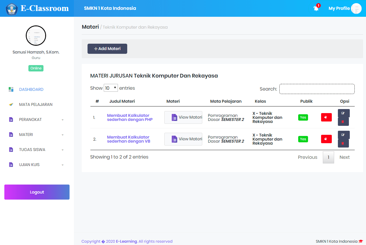 Source Code Elearning