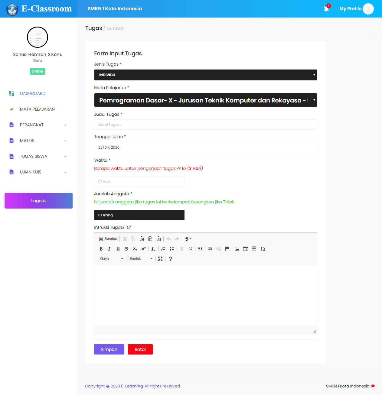 Source Code Elearning